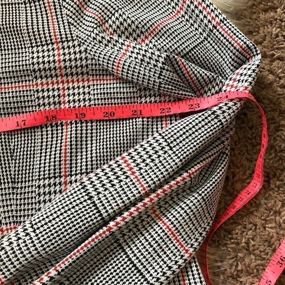 Nine West Prince of Wales patten bell sleeved blouse sz XL - Picture 5 of 7